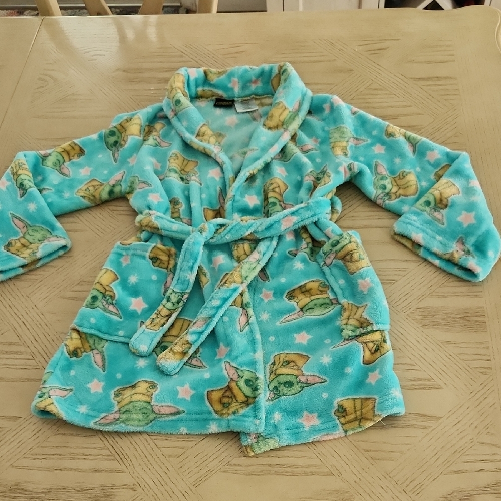 Star Wars Baby Yoda Kids Plush Robe Size 6X